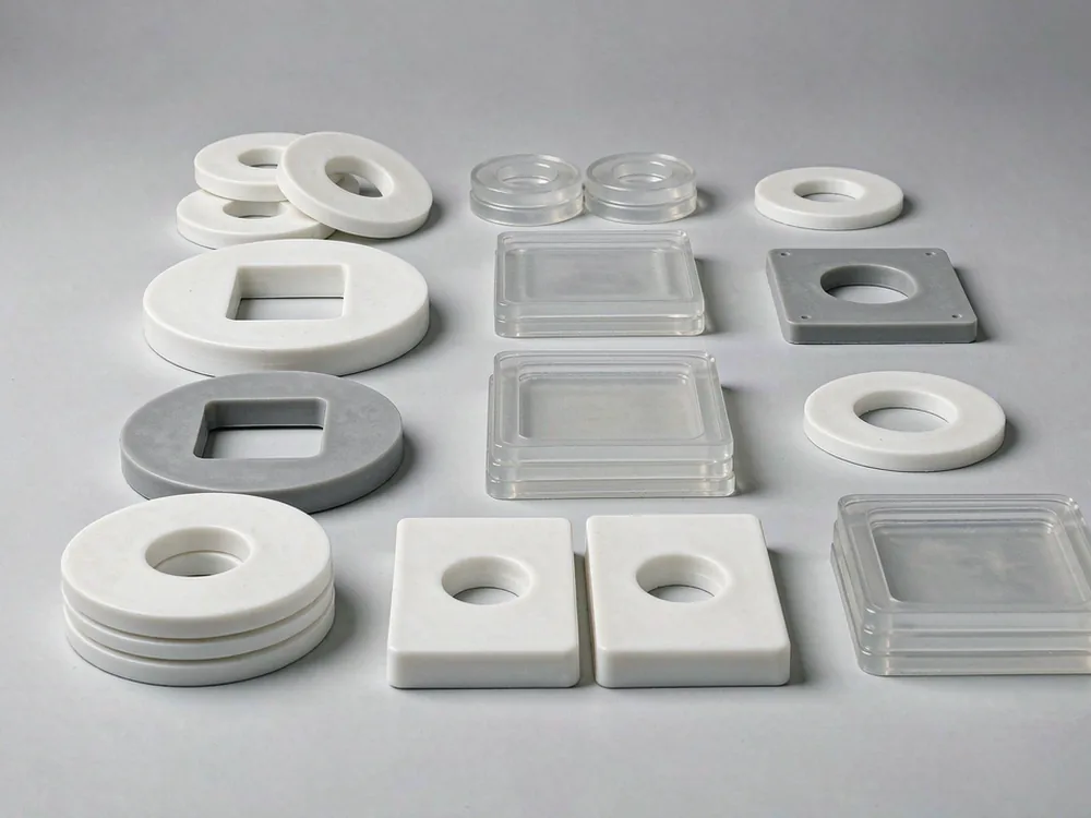 Industrial silicone washers, gaskets and sealing pads