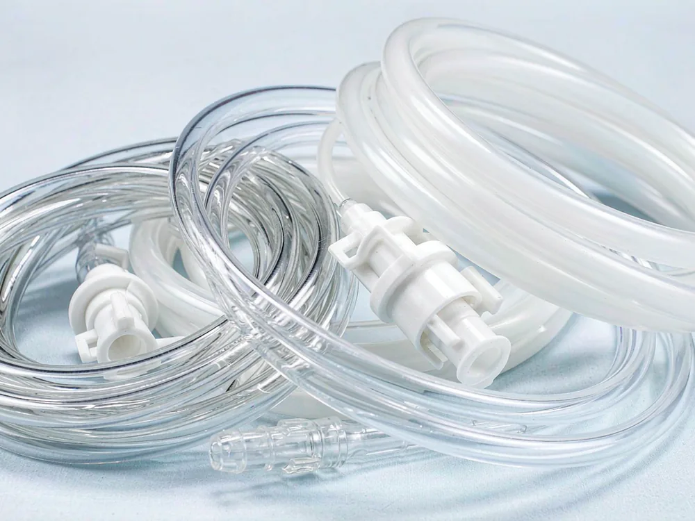 Medical-grade silicone tubing and connectors