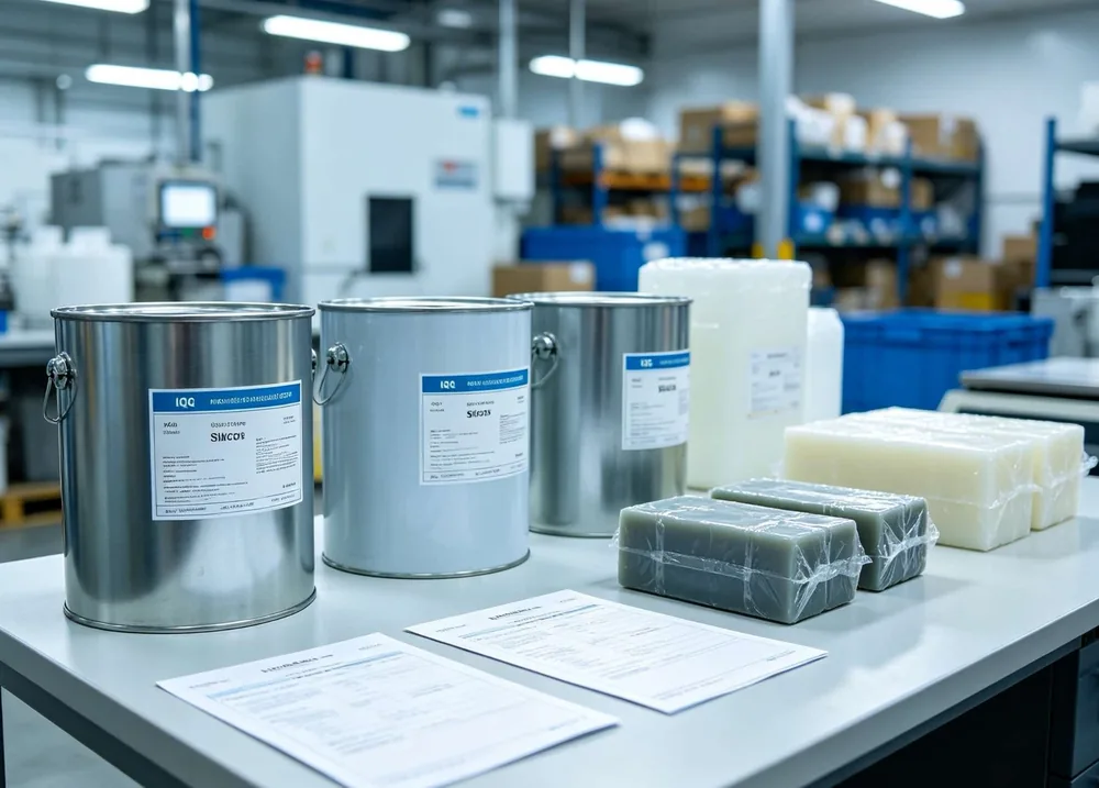 Incoming silicone material under IQC inspection at CYES