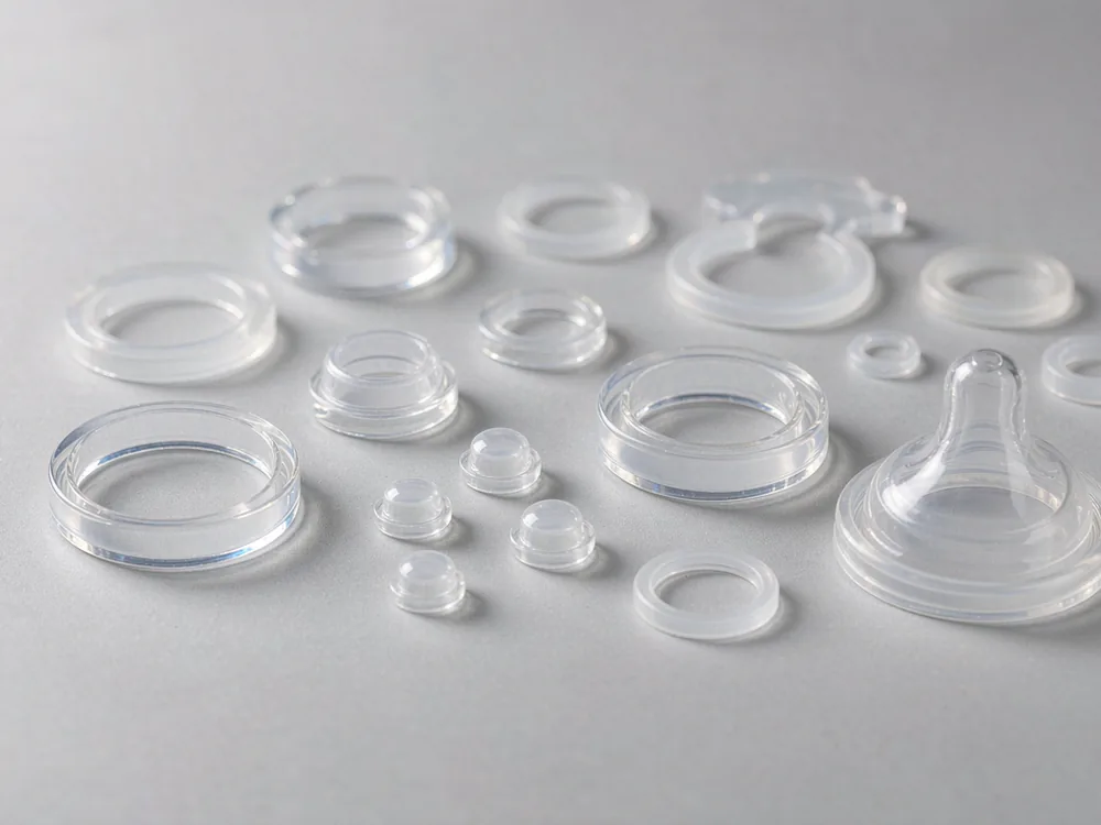 Liquid silicone rubber injection molded precision components
